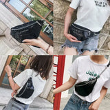 Sequin Fanny Pack Women Waist Bag Shoulder Glitter Bum Belt Bags