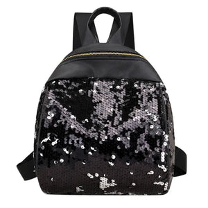 Sequins Backpack for Teenage Girls Mini Travel Bag