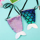 Women Sequins Small Shoulder Bag Crossbody Handbag Girl Cartoon Beach Bags