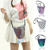 Women Sequins Small Shoulder Bag Crossbody Handbag Girl Cartoon Beach Bags