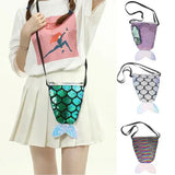 Women Sequins Small Shoulder Bag Crossbody Handbag Girl Cartoon Beach Bags