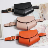 Pink Leather Women Serpentine Fanny Pack Disco Waist Bag