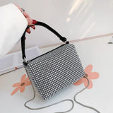 Rhinestone Shoulder Bag Chain Clutch Messenger Bag Crossbody Purse