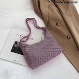 Crystal Shoulder Bag Rhinestones Clutch Wedding Party Handbag Totes