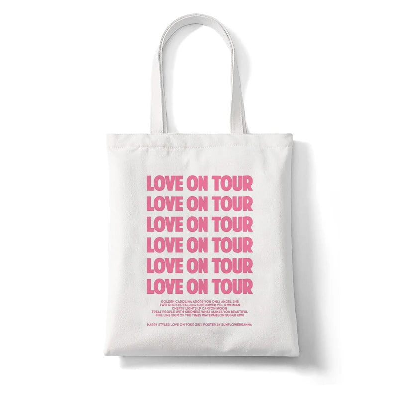 Checkerboard Graphics Canvas Shopper Bag Big Capacity Shoulder Bag