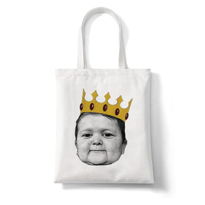 Hasbulla King Harajuku Canvas Shopper Bag Large Shoulder Tote Handbag