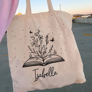 Women Book Lover Canvas Shopper Bag Tote Shoulder Lady Bag