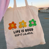 Women Shopper Frog Canvas Bag Tote Shoulder Handbag