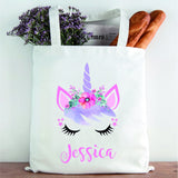 Floral Wreath Name Flower Initial Shopper Bag Tote Lady Handbag