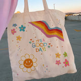 Women Shopper Mushroom Canvas Bag Tote Shoulder Lady Handbag