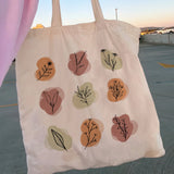 Women Shopper Mushroom Canvas Bag Tote Shoulder Lady Handbag