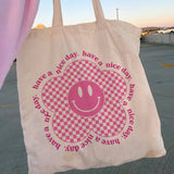 Women Shopper Mushroom Canvas Bag Tote Shoulder Lady Handbag