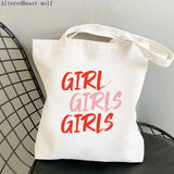 Feminism Girl Power Tote Bag Harajuku Shopping Shoulder Lady Bag