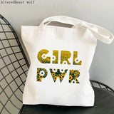 Feminism Girl Power Tote Bag Harajuku Shopping Shoulder Lady Bag