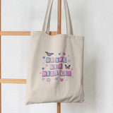 Butterflies and Flowers Printed Shopper Canvas Tote Bag
