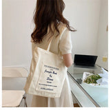 Women Canvas Jungle Book Shoulder Bag Large Capacity Tote Bag
