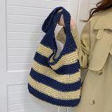 Straw Weave Shopping Bag Large Capacity for Beach Vacation