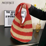 Straw Weave Shopping Bag Large Capacity for Beach Vacation