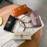 Retro Casual Lady Handbag Stone Pattern Shoulder Bag PU Leather Top Handle Bag