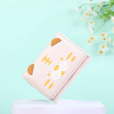 Women Short Thin Tiger and Pig Small Wallet Student Three-fold Coin Purse