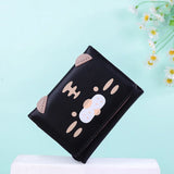 Women Short Thin Tiger and Pig Small Wallet Student Three-fold Coin Purse