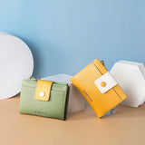 Women Short Wallet Small Leather Purse Ladies Card Bag