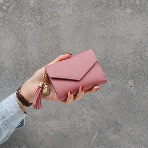Women Short Wallets Minimalist Wallet Pocket Purse With Buckle Sale-WT