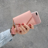 Women Short Wallets Minimalist Wallet Pocket Purse With Buckle Sale-WT
