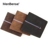 Vintage Print Short Wallets Stripe Bifold Mini Handbag Clutch Bag
