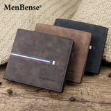 Vintage Print Short Wallets Stripe Bifold Mini Handbag Clutch Bag