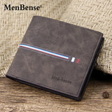 Vintage Print Short Wallets Stripe Bifold Mini Handbag Clutch Bag