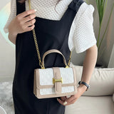 Women Shoulder Bag Handbags INS Bag Patchwork White/Black/Khaki Crossbody Bags