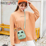 Cat Crossbody Shoulder Backpack Leather Purse Teen Messenger Bag