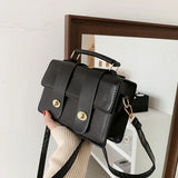 Women Shoulder Bag Handbags Wild Girls Belt Buckle Small Square Messenger Bag