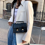 Women Shoulder Bag Handbags Wild Girls Belt Buckle Small Square Messenger Bag