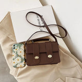 Women Shoulder Bag Handbags Wild Girls Belt Buckle Small Square Messenger Bag