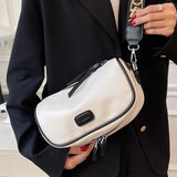 Texture Shoulder Bag Wide Strap Crossbody All-Match Ladies Messenger Pack