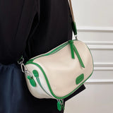 Texture Shoulder Bag Wide Strap Crossbody All-Match Ladies Messenger Pack