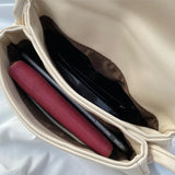 Women Shoulder Bag PU Leather Purses Handbags Casual Solid Saddle Bags