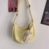 Women Shoulder Bag Solid Harajuku All-match Multifunction Large Capacity