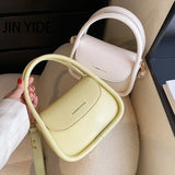 Women Shoulder Bag PU Leather Purse Handbag Shopper Casual Solid Square Bag
