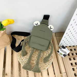 Frog Shoulder Bag Girl Cartoon Messenger Crossbody Bag