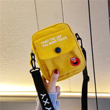 Canvas Shoulder Bag Crossbody Tote Messenger Clutch Solid Femme