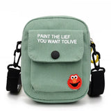 Canvas Shoulder Bag Crossbody Tote Messenger Clutch Solid Femme