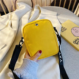 Canvas Shoulder Bag Crossbody Tote Messenger Clutch Solid Femme