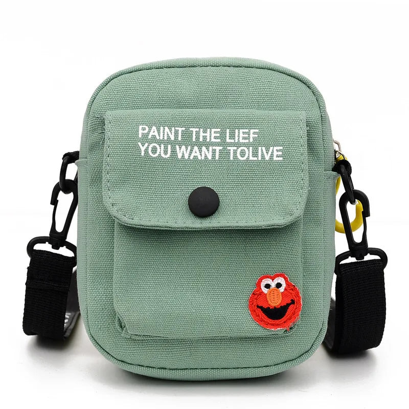 Canvas Crossbody Shoulder Bag Solid Casual Tote Clutch Purse Sac