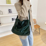 Women Shoulder Bag Big Size PU Leather Shoulder Crossbody Bag Casual Retro