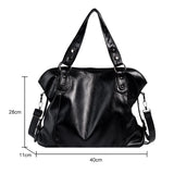 Women Shoulder Bag Big Size PU Leather Shoulder Crossbody Bag Casual Retro