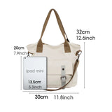 Canvas Shoulder Bag Large Capacity Casual Handbag for Girls