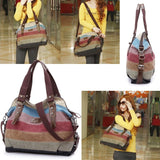 Canvas Shoulder Bag Women Crossbody Tote Handbag Purse Messenger